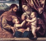 MORETTO da Brescia Holy Family su oil painting artist